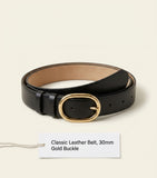 Givenchy calfskin leather belt with oval buckle 3cm, imported from the UK