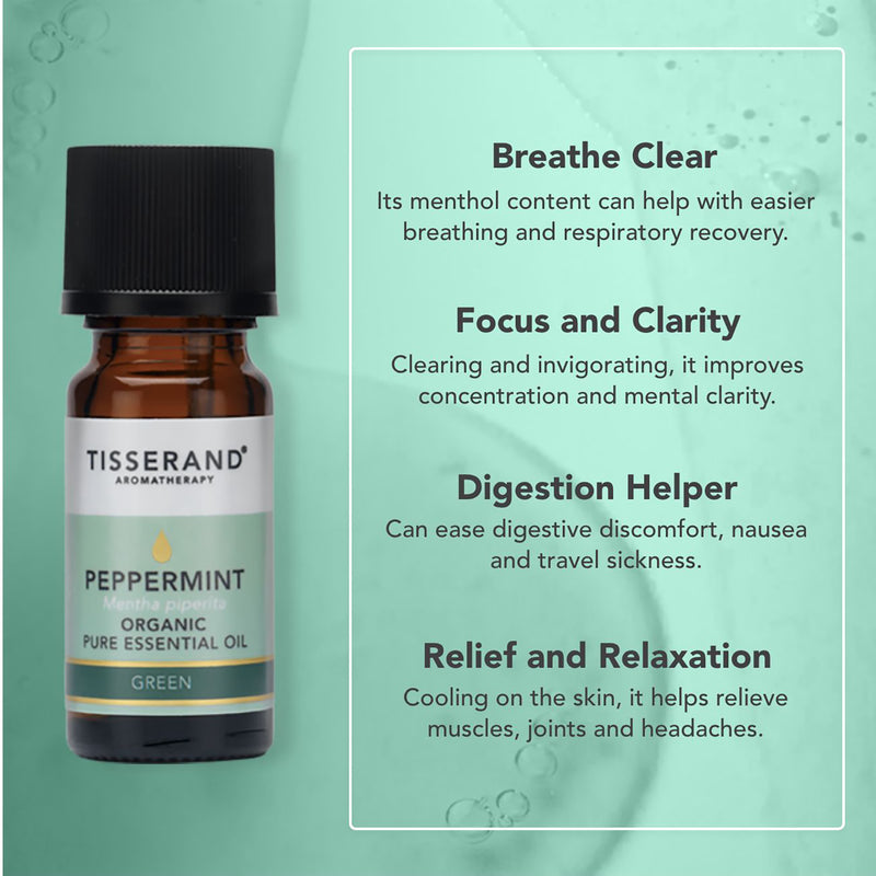 Tisserand Peppermint organic essential oil 9ml - British product