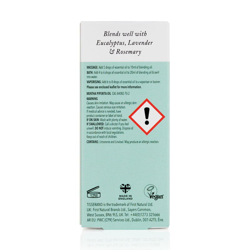 Tisserand Peppermint organic essential oil 9ml - British product