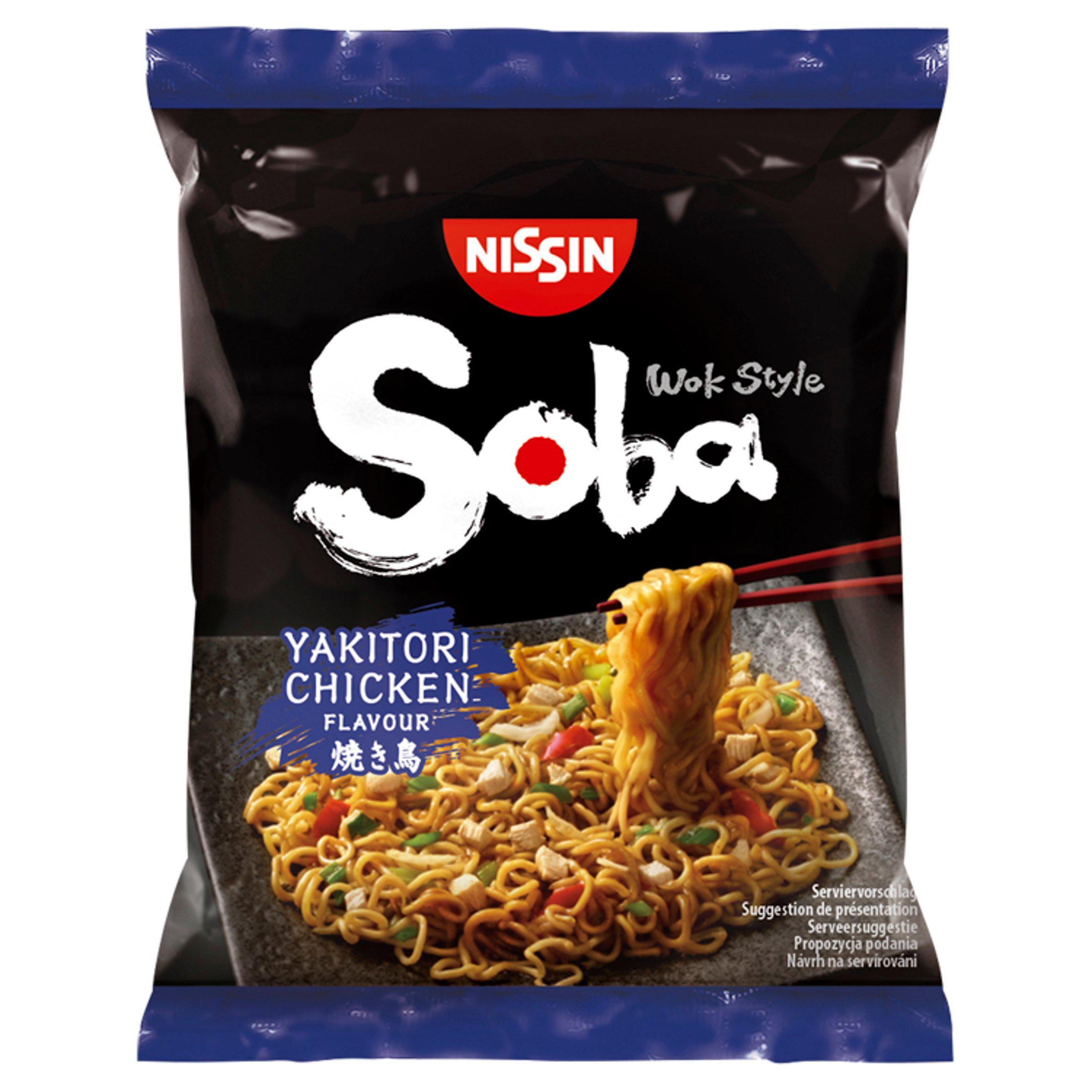 Nissin Soba Yakitori Chicken Wok Style Stir Fry Noodles 110g Instant snack & meals Sainsburys   