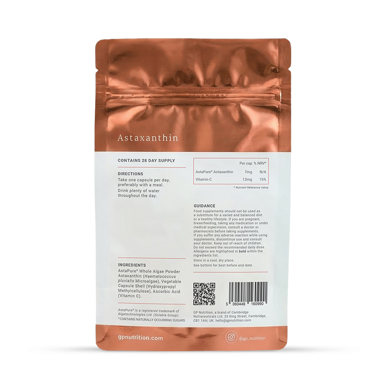 Astaxanthin skin health supplement 28 capsules - British product