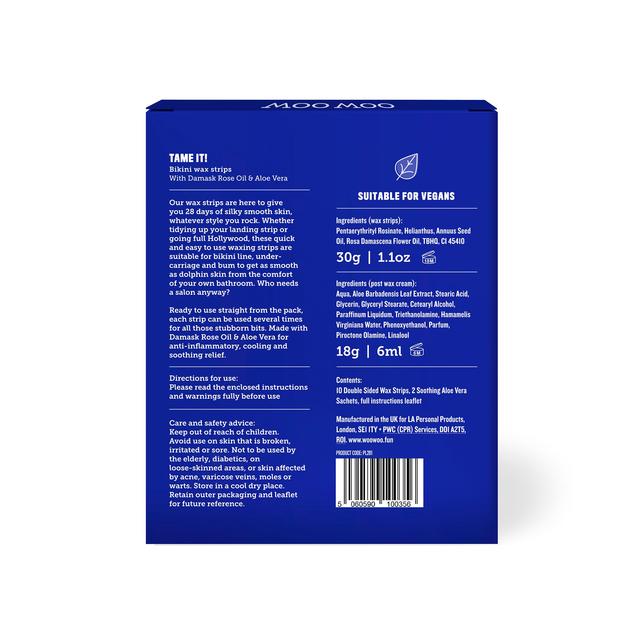 Woowoo Bikini Wax Strips 20 per pack GOODS M&S