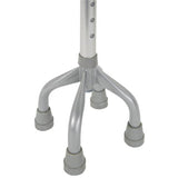 Drive Medical quad-foot walking stick adjustable height (British brand)
