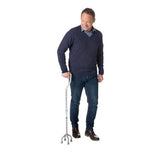 Drive Medical quad-foot walking stick adjustable height (British brand)