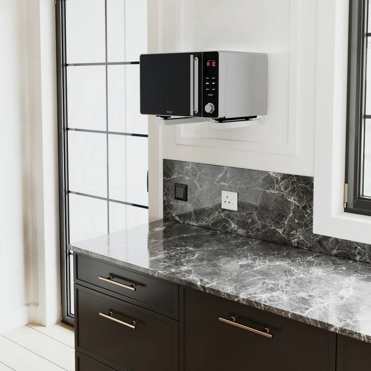 AVF universal microwave wall bracket in white finish - British product