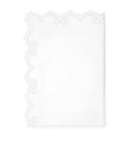 Pratesi king flat sheet with sateen appliqué 275cm x 275cm, imported from the UK