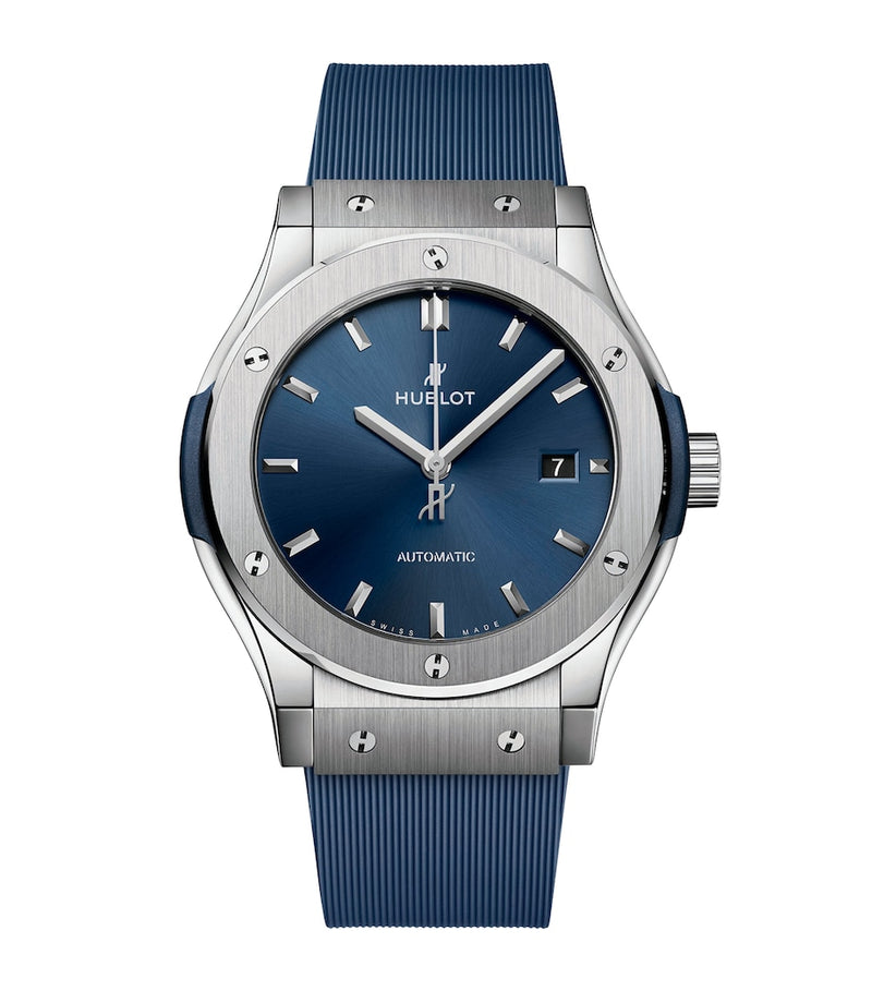 Hublot Classic Fusion 42mm titanium watch (British brand)