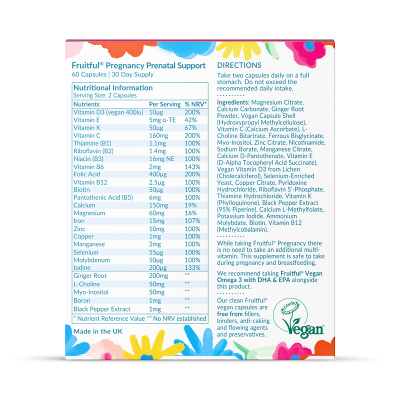 Fruitful Pregnancy Prenatal Formula Capsules 60 - imported from the UK