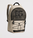 Dolce&Gabbana Kids mesh logo backpack with pockets, UK version