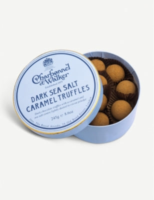 Charbonnel et Walker dark chocolate sea salt caramel truffles 245g (British brand)