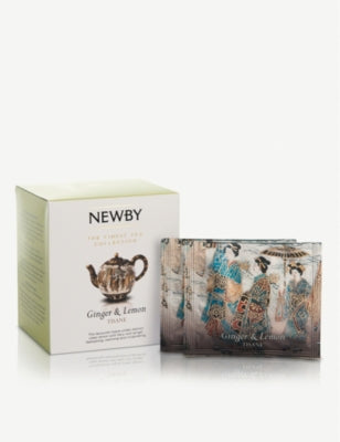 Newby Teas ginger and lemon pyramid tea bags 37.5g (British brand)