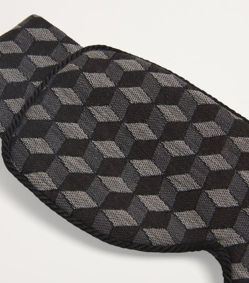 Daniel Hanson silk sleep mask with sacred geometry padded design, imported from the UK