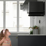 AVF microwave wall bracket in black, UK version