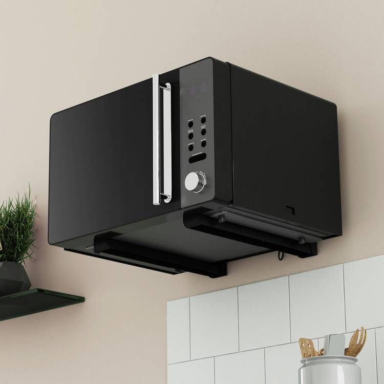 AVF microwave wall bracket in black, UK version