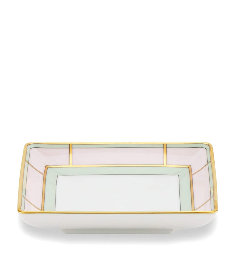 GINORI 1735 porcelain Colonna Diva Square change tray 13.5cm, UK version