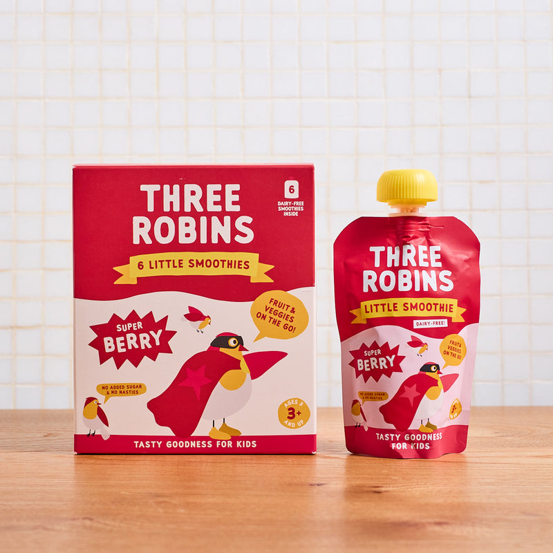 Three Robins Super Berry smoothie 6 x 100g, UK version