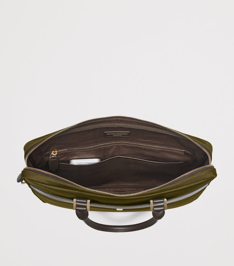 Aspinal of London nylon slim briefcase for laptop, UK version