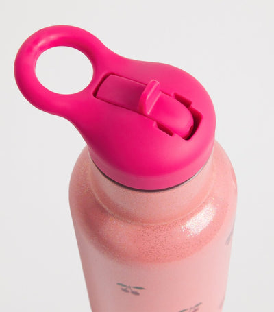 Harrods Stainless Steel Glitter Thermo Bottle 350ml with Lid and Straw Attachments- Buy online at McGrocer