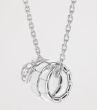 Bvlgari white gold diamond Serpenti Viper pendant necklace - British product