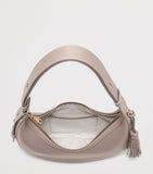 Aspinal Of London Soho Crescent small leather shoulder bag, UK version