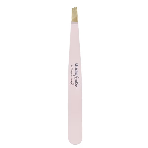 Studio London Slant Tip Tweezers stainless steel (British brand)