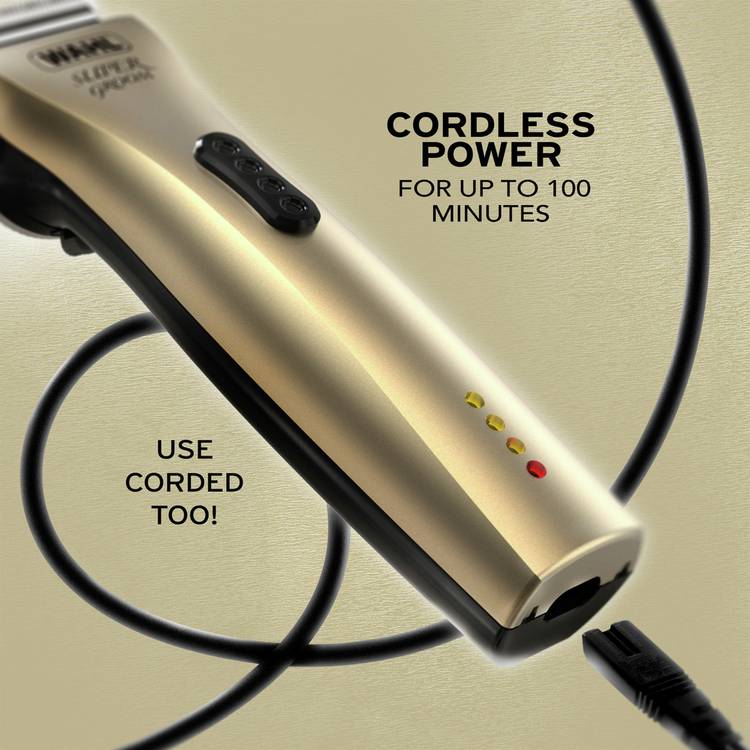 Wahl Super Groom Premium Rechargeable dog clipper kit (British brand)