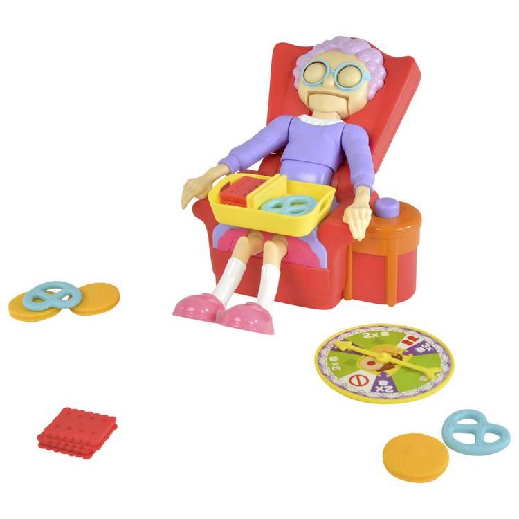 Greedy Granny board game box with biscuits - British product