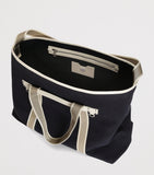 Dolce&Gabbana cotton-leather tote bag with logo patch (British brand)