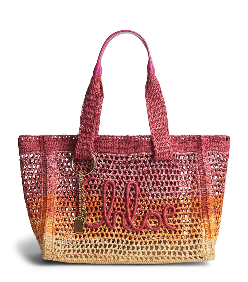 Chloé Raffia Summer Banana tote bag, imported from the UK