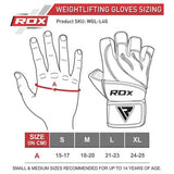 RDX leather weight lifting gloves with strap, UK version