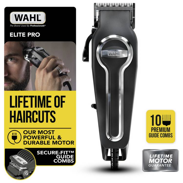 Wahl Elite Pro hair clipper set with accessories - British product