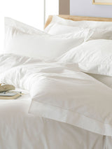 Next Paoletti White Oxford Hotel Quality 200 Thread Count 100% Cotton Duvet Cover and Pillowcase Set- Buy online at McGrocer