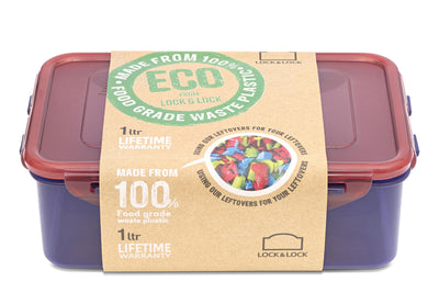 Sainsburys LocknLock Eco Rectangular Food Storage Container, 1L- Buy online at McGrocer