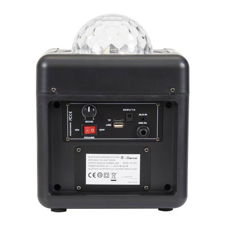 iDance Sing Cube BC100 Bluetooth karaoke system (British brand)