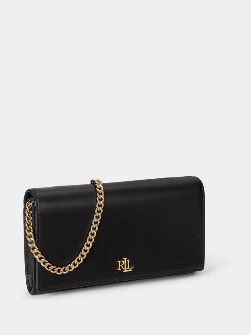 Lauren Ralph Lauren black Adair II chain wallet, imported from the UK