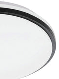 Eglo Pinetto LED ceiling light white plastic and black frame, UK version