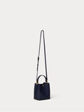 Lauren Ralph Lauren Reese bucket bag crosshatch leather, imported from the UK