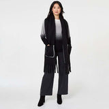 Izabel London fringed contrast stitch oversized scarf (British brand)