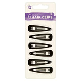 Superdrug Superdrug Snap Hair Clips Black X6 Pack- Buy online at McGrocer
