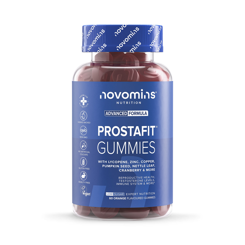 Novomins Prostafit Orange gummies 60 count, imported from the UK