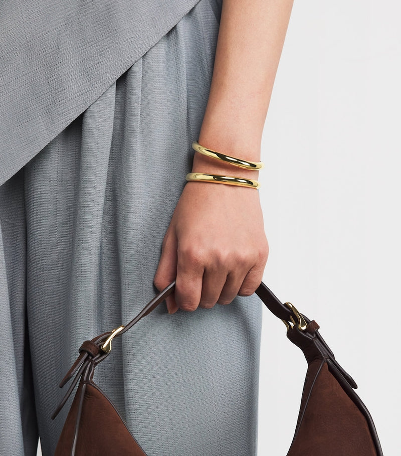 LIÉ STUDIO gold plated Maggie cuff bangle (British brand)