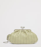 Weekend Max Mara striped leather clutch bag medium, imported from the UK