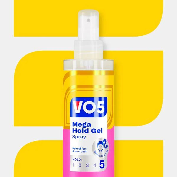 VO5 Mega Hold Hair Gel Spray 200ml (British brand)