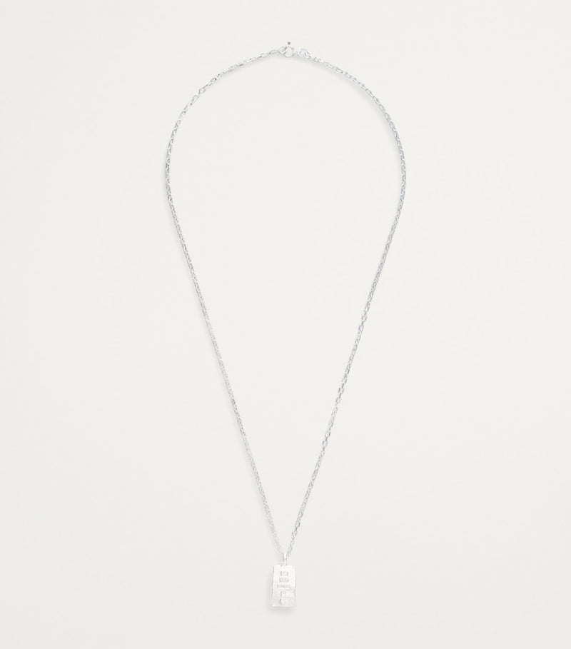 The Ouze sterling silver hallmark necklace, imported from the UK