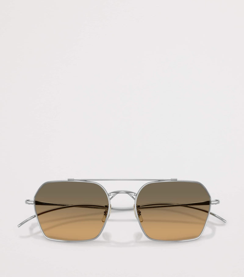 Oliver Peoples TK-15 square titanium sunglasses - British product