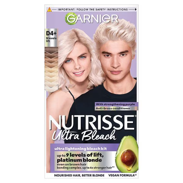 Garnier Nutrisse Ultra Bleach D4+ permanent hair colour, UK version