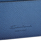 Santoni leather card holder 7x11cm, imported from the UK