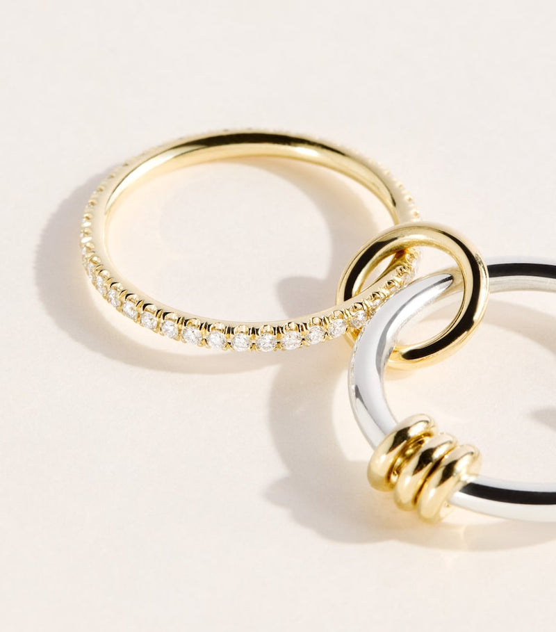 Spinelli Kilcollin Aries ring yellow gold sterling silver diamonds, UK version