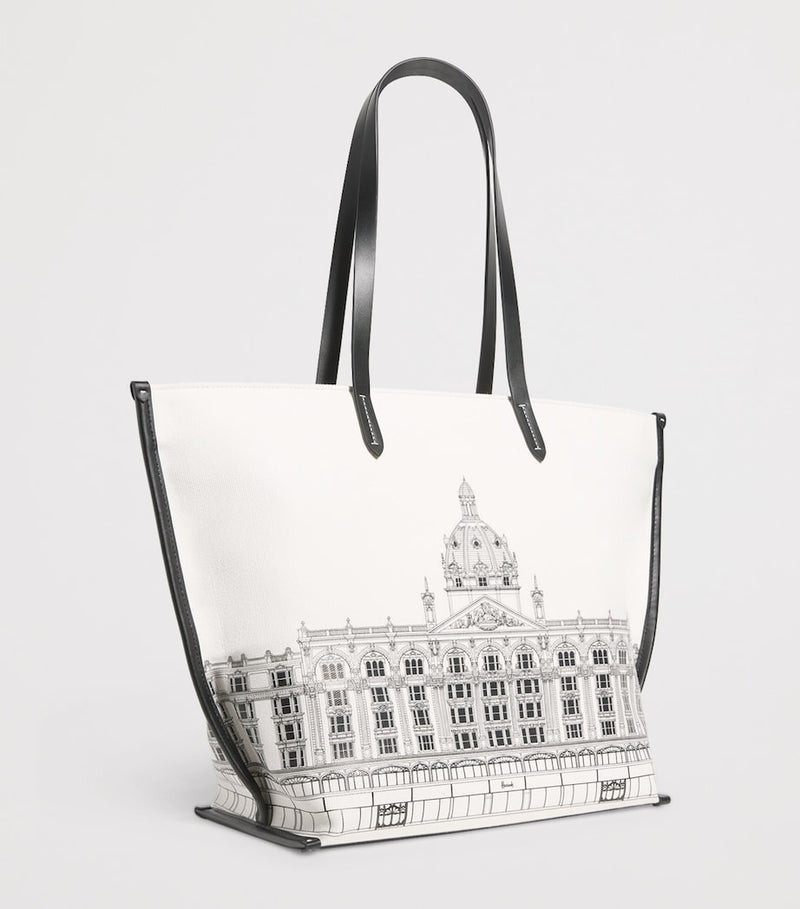 Harrods shopper bag with building landscape design 30x40cm (British brand)