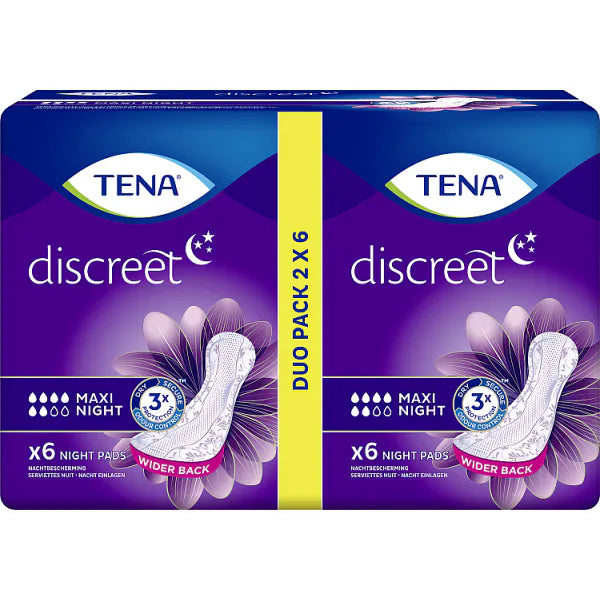 TENA Lady Maxi Night Incontinence Pads 12 pack (British brand)